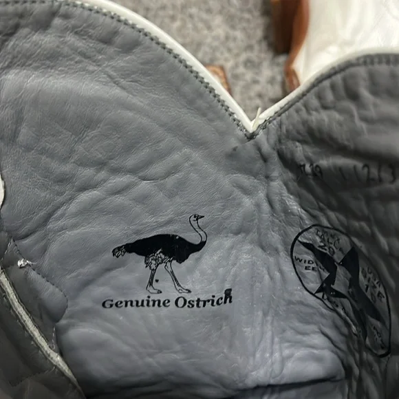 Los Altos Women’s Cowboy Boots Genuine Ostrich 3X Toe White Boots - Picture 10 of 10